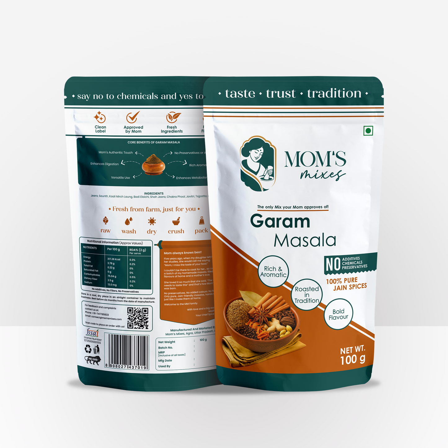 Mom's Mixes Bestseller Combo – Sambhar Masala, Everyday Magic Mix, Garam Masala