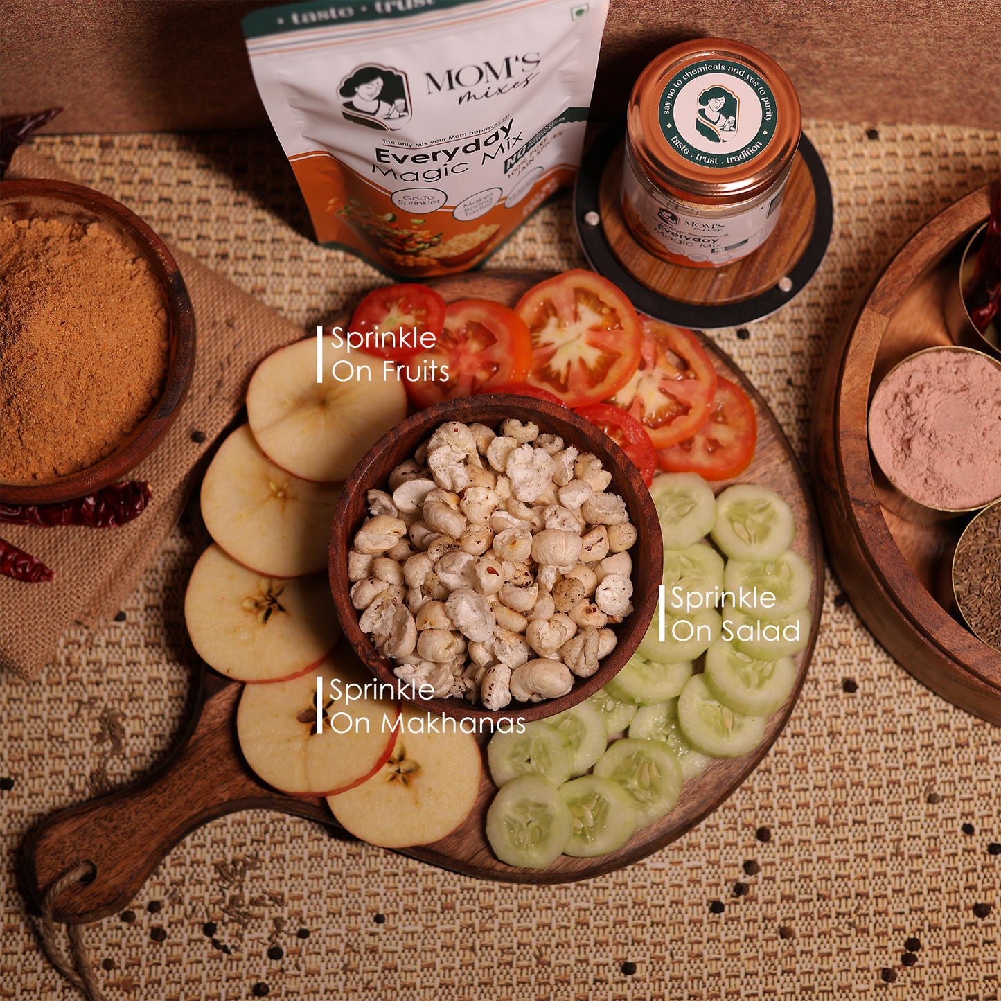 Mom's Mixes Bestseller Combo – Sambhar Masala, Everyday Magic Mix, Garam Masala