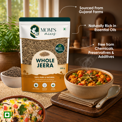 Mom’s Mixes Cumin Seeds | Strong Aroma | 100% Pure Whole Jeera