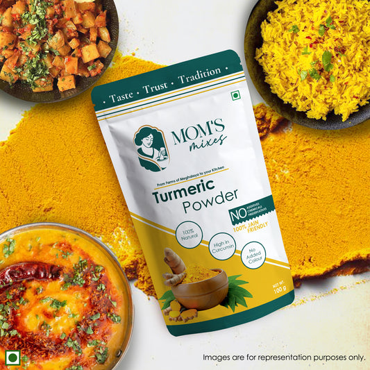 Mom's Mixes Turmeric Powder | High Curcumin | 100% Pure Haldi