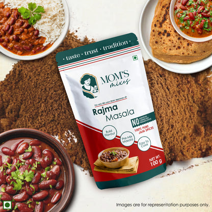 Mom’s Mixes 8-in-1 Combo | Magic Mix, Health Mix, Chole, Rajma, Sambhar, Garam Masala, Turmeric & Coriander | No Onion No Garlic | Ready to Cook | Just add Salt | 100g Each