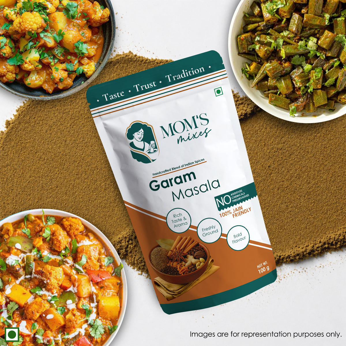 Mom's Mixes Garam Masala | Authentic Blend Made with Premium Whole Spices