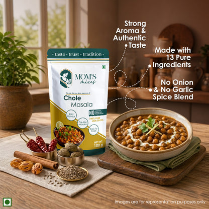 Mom’s Mixes 8-in-1 Combo | Magic Mix, Health Mix, Chole, Rajma, Sambhar, Garam Masala, Turmeric & Coriander | No Onion No Garlic | Ready to Cook | Just add Salt | 100g Each