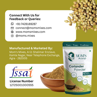 Mom's Mixes Coriander Powder | Fresh & Aromatic Dhaniya