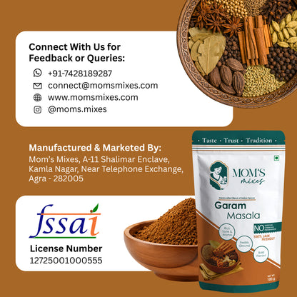 Mom's Mixes Garam Masala | Authentic Blend Made with Premium Whole Spices