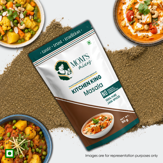 Mom’s Mixes Kitchen King Masala | No Onion No Garlic | For Tasty Meals & Sabzis | 100% Jain Spices