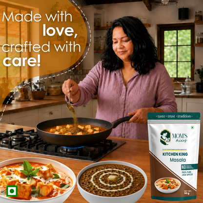 Mom’s Mixes Kitchen King Masala | No Onion No Garlic | For Tasty Meals & Sabzis | 100% Jain Spices