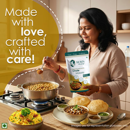 Mom's Mixes Chole Masala | Complete Premix Masala for Authentic Chole | Makes 50+ Bowls