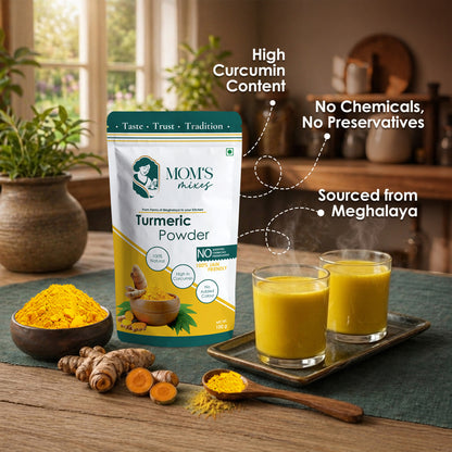 Mom's Mixes Turmeric Powder | High Curcumin | 100% Pure Haldi