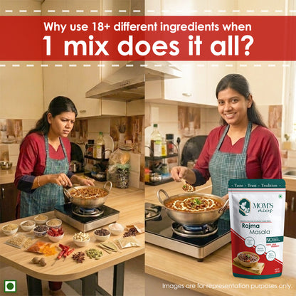 Mom's Mixes Rajma Masala | Complete Premix Masala for Home Style Rajma | Makes 50+ Bowls