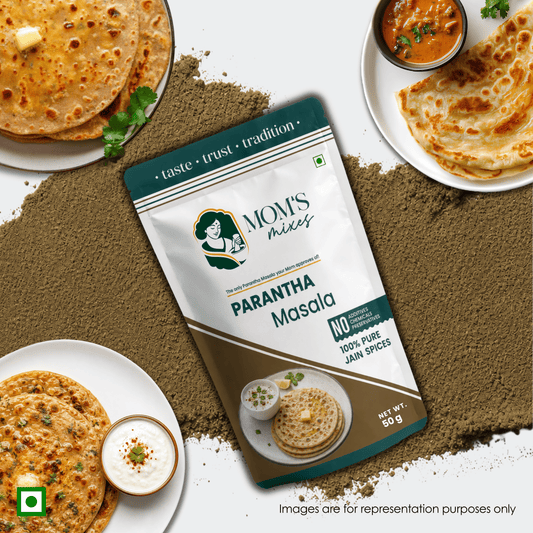 Mom’s Mixes Paratha Masala | No Onion No Garlic | Complete Premix Masala | 100% Jain Spices
