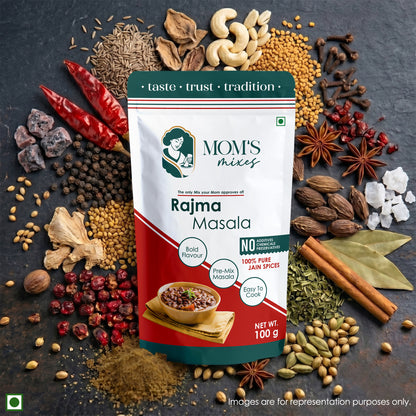 Mom’s Mixes 8-in-1 Combo | Magic Mix, Health Mix, Chole, Rajma, Sambhar, Garam Masala, Turmeric & Coriander | No Onion No Garlic | Ready to Cook | Just add Salt | 100g Each