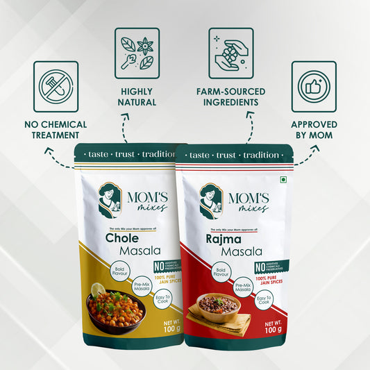 Mom’s Mixes Punjabi Style Combo – Complete Pre-Mix Masalas for Rajma & Chole