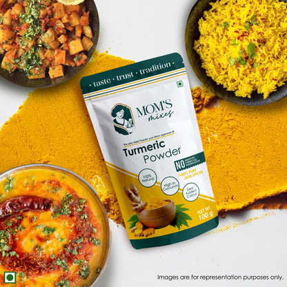 Mom's Mixes Turmeric Powder | High Curcumin | 100% Pure Haldi