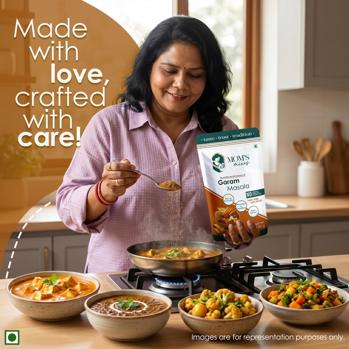 Mom's Mixes Garam Masala | Authentic Blend Made with Premium Whole Spices