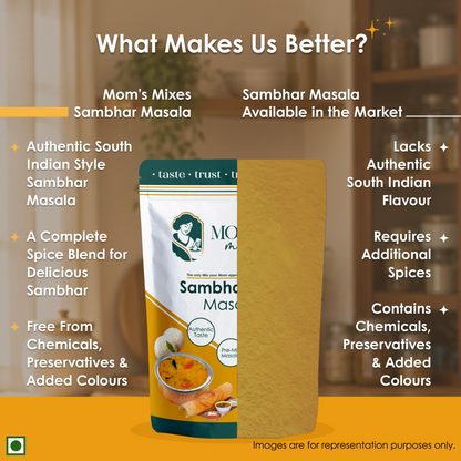 Mom’s Mixes 4 in 1 Combo Pack | Magic Mix + Sambhar + Rajma + Chole | Ready-to-Mix Jain Spice Blends | 100g Each