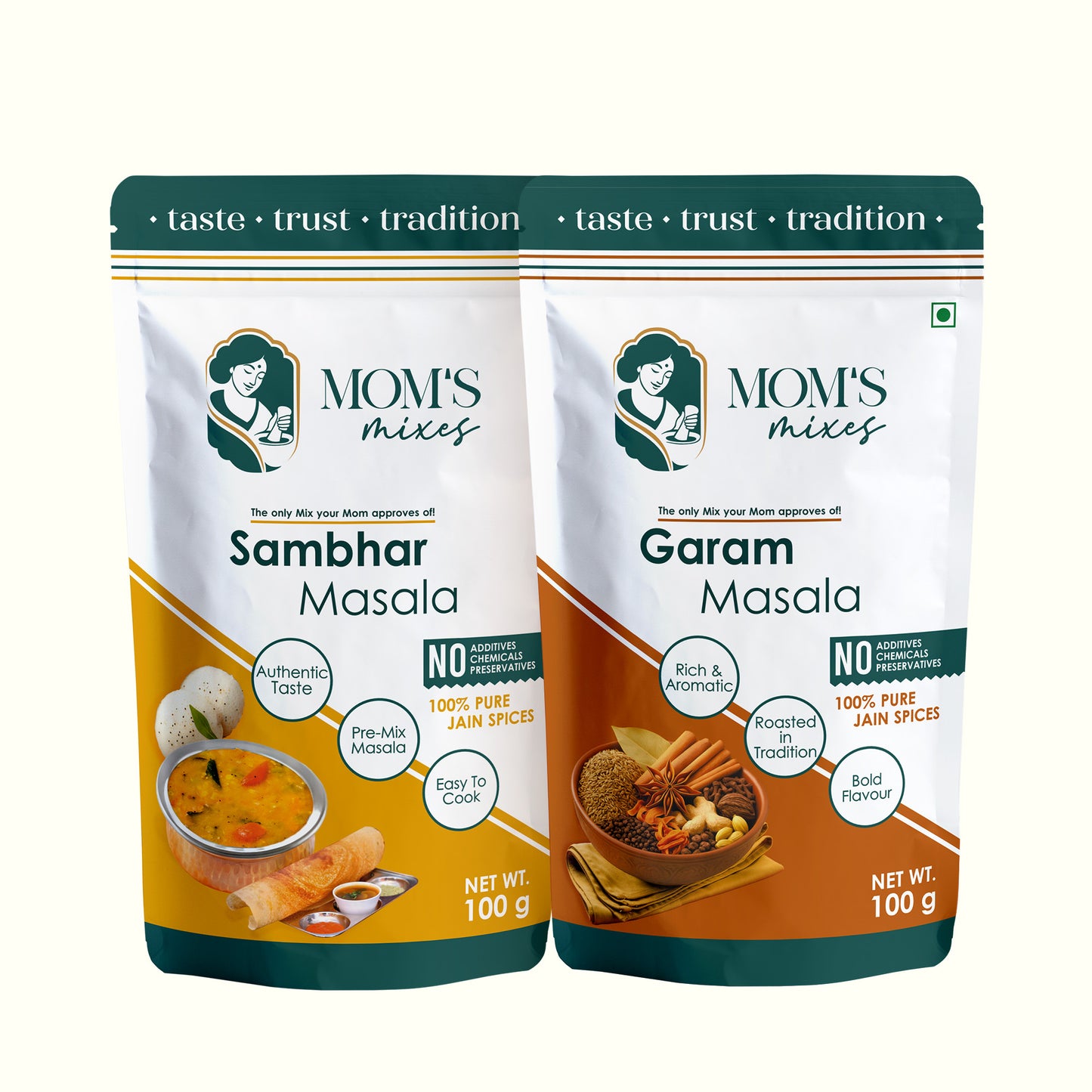 Mom's Mixes Sambhar Masala | Complete Pre-Mix for Homestyle Sambhar